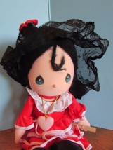 Precious Moments SPAIN Doll the worlds children black yarn  Hair 13&quot; - $23.04