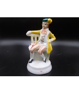 Occupied Japan figurine Victorian man in chair with Flowers 3 3/4&quot; Tall - $8.91