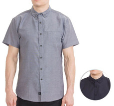 Visive Mens Classic Oxford Short Sleeve Casual Button Down Dress Shirt 2XL - £32.82 GBP