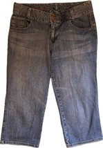 Eddie Bauer Capri Cropped Jeans Size 10 Curvy Blue Denim Womens - $29.70