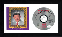 Jack Greene signed 1991 He is my everything CD w/Album Cover 6.5x12 Custom Frami - £86.48 GBP
