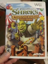 Shrek&#39;s Carnival Craze Party Games - Nintendo Wii w Case &amp; Manual ,Untested  - £3.13 GBP