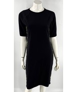 DKNY Sport T Shirt Dress Sz Large Black Lime Green Short Sleeve Midi Wom... - $49.50