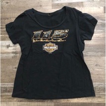 Harley Davidson Womens 2XL Black Roundneck Short Sleeve T Shirt - $18.51