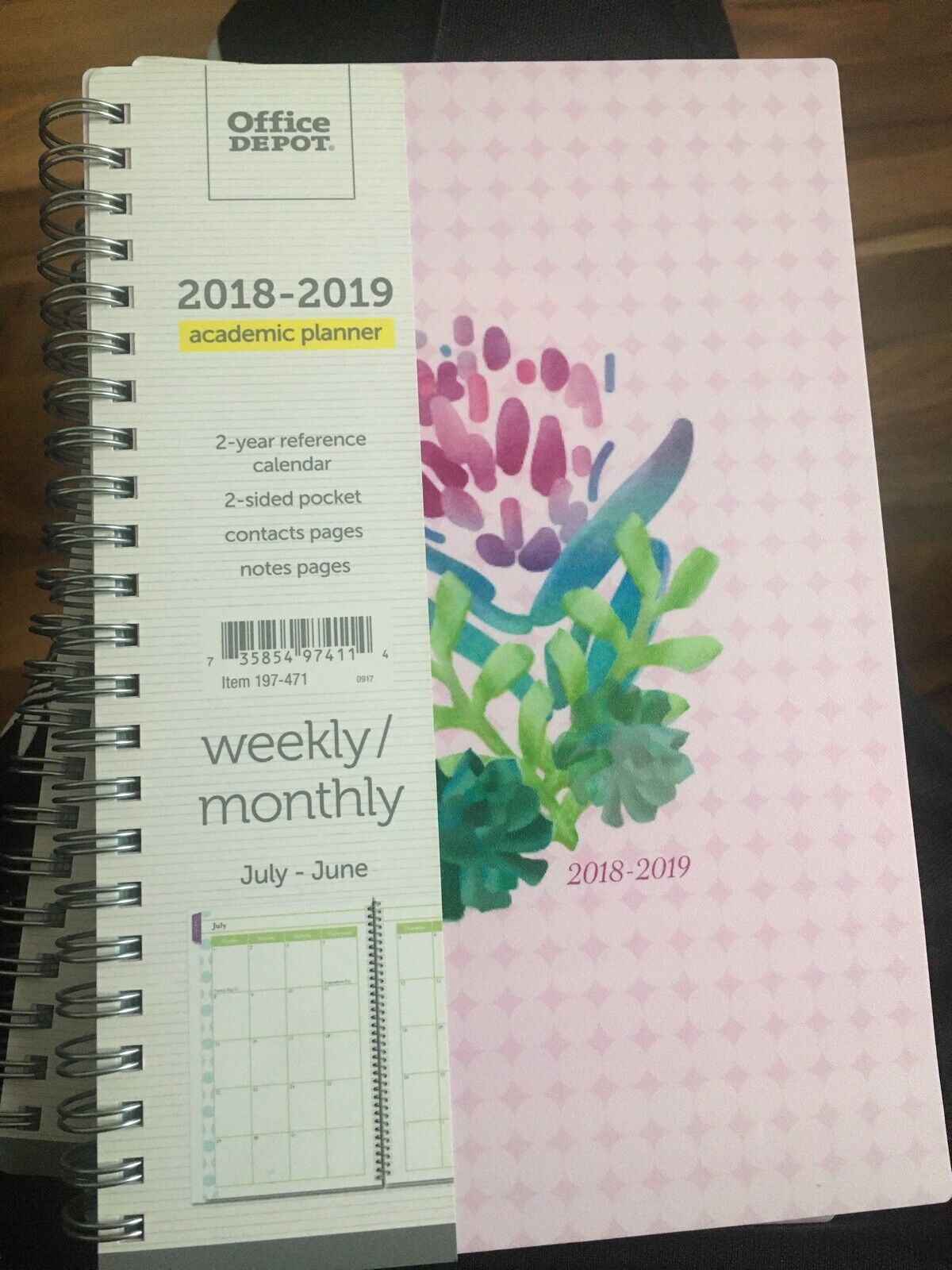 Office Depot 2018-2019 academic planner weekly/monthly - $9.78