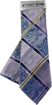 Stacy Adams Men&#39;s Tie Hanky Set Lilac Lavender Cobalt Blue Champagne 3.2... - $21.99