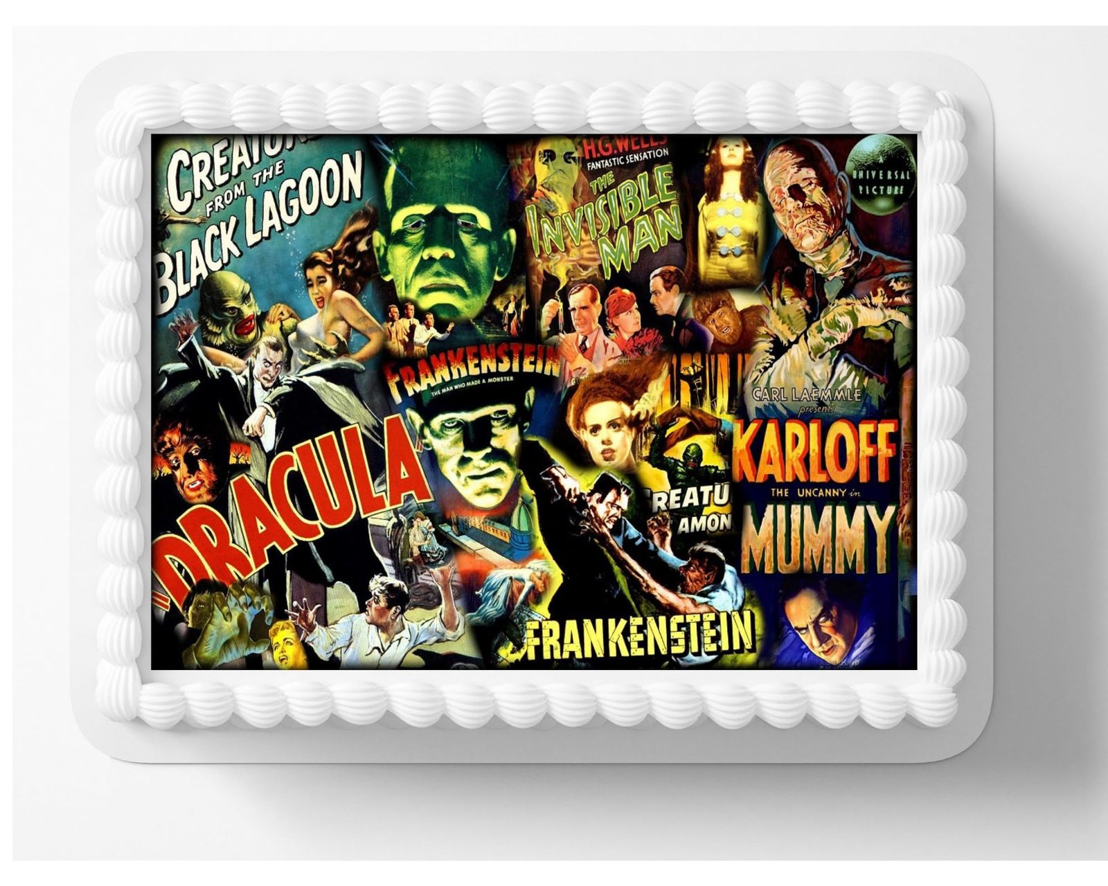Retro Horror Movie Party Edible Image Cake Topper Birthday Cake Topper Retro Horror Movie Party Edible Image Cake Topper Birthday Cake Topper