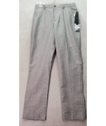 Perry Ellis Dress Pants Mens Size 30 Gray Striped Slim Fit Mid Rise Stra... - £21.65 GBP