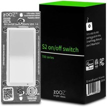 Zooz 700 Series Z-Wave Plus S2 On Off Switch ZEN76, White | Simple Direct 3-Way - £33.85 GBP