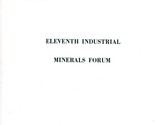 Eleventh Industrial Minerals Forum by Montana Bureau of Mines and Geology - $18.95