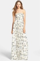Erin Fetherston Isabelle Floral Strapless Maxi Dress Size 6 Summer Trend - £52.20 GBP
