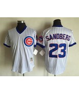 Cubs #23 Ryne Sandberg Jersey Old Style Uniform White Stripe - $45.00