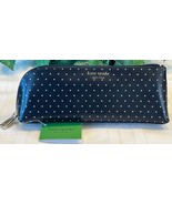 Kate Spade Pencil Case Zip Top Pouch Black Polka Dot Cosmetic NWT - $434.61 MXN