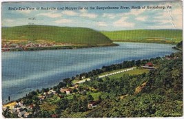 Postcard Rockville &amp; Maryville On Susquehanna River North Of Harrisburg PA - £3.10 GBP
