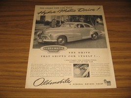 1946 Print Ad Oldsmobile 2-Door with Hydra-Matic Drive Olds - £13.85 GBP