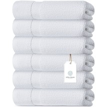 Luxury White Hand Towels - Soft Circlet Egyptian Cotton | Highly Absorbe... - £33.66 GBP