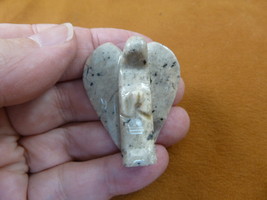 Y-ANG-6 gray spotted Angel carving stone SOAPSTONE Peru figurine Guardian Angels - £6.71 GBP