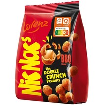 Lorenz NicNac&#39;s Nic Nacs BBQ Double crunch Peanuts 110g FREE SHIPPING - £6.96 GBP