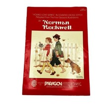 Vtg Paragon Young Love Series by Norman Rockwell Cross Stitch Pattern Bo... - $9.46