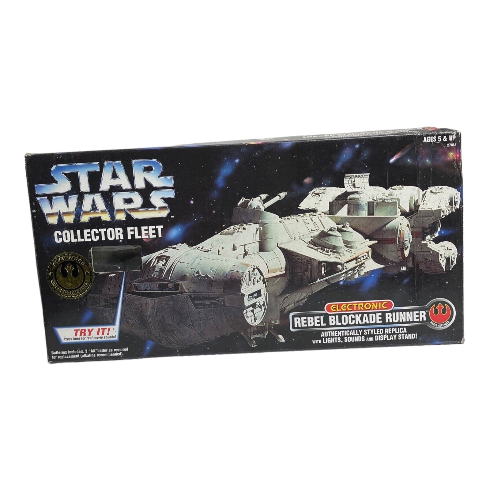 Kenner Star Wars Collector Fleet Electronic Rebel Blockade Runner Ship Figurine - $55.40