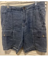 Tommy Bahama Mens Relax Linen Blue Cargo Shorts size 33 - $19.99