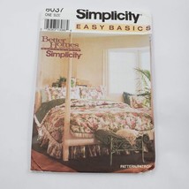 Vtg Simplicity Easy Basics Sewing Pattern UnCut 8037 Bed Comforter Blanket Duvet - $6.89