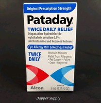 Pataday Twice Daily Relief Allergy Itch &amp; Redness 0.17 oz. 2025/04 New - $8.65