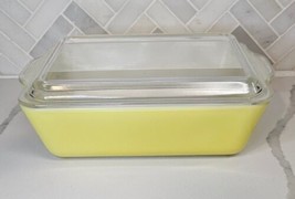 Yellow Pyrex 503-B Refrigerator Casserole Dish 503-C Lid Read Description - £14.40 GBP