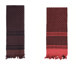 Shemagh Keffiyeh Scarf Military Lightweight Tactical Face Head Wrap  Brown Red - £9.70 GBP