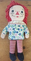 Vintage 60s 70s Knickerbocker Raggedy Ann Small Soft Stuffed Rag Doll 7.25" - $18.99