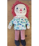 Vintage 60s 70s Knickerbocker Raggedy Ann Small Soft Stuffed Rag Doll 7.25&quot; - £14.83 GBP