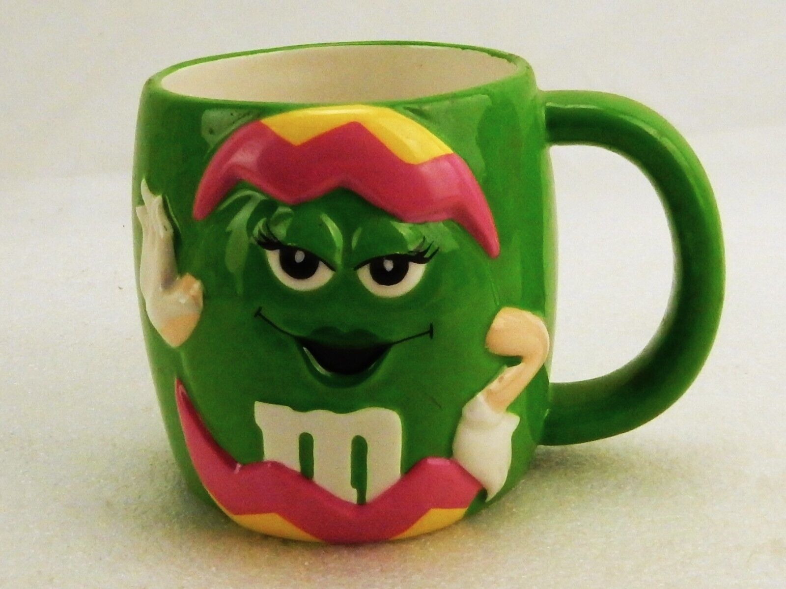 Green M&amp;M Porcelain Novelty Easter Egg Mug, Coffee, Hot Chocolate, Galer... - $14.65