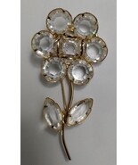 Vintage Crystal Flower Brooch #C19-0924-01 - $438.05 MXN