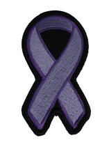Light Purple Ribbon for Lupus Fibromyalgia Pancreatic Cancer Awareness Patch - L - £4.48 GBP