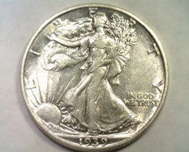1939 WALKING LIBERTY HALF DOLLAR ABOUT UNCIRCULATED AU NICE ORIGINAL COIN - $31.00