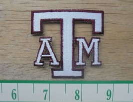 Texas AM A&amp;M Aggies cut-out Iron On Embroidered Patch - £3.80 GBP