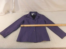 Adult Women&#39;s Coldwater Creek Purple Lined 3 Button P6 Work Casual Blaze... - $19.12