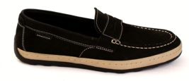 Cole Haan Black Suede Leather Claude Penny Loafer Slip On Shoes Men&#39;s Si... - $148.49