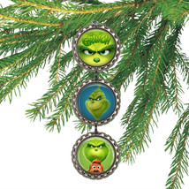 GRINCH 3D Bottle Cap Christmas Ornament #2 | Gift for Kids - £7.02 GBP