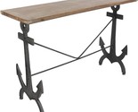 Deco 79 Metal Anchor Console Table with Brown Wood Top, 48&quot; x 15&quot; x 31&quot;,... - £203.84 GBP