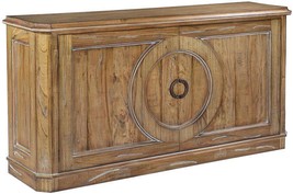 Sideboard Gabriel Transitional Beachwood Solid Wood Brass Hardware 2-Door - £2,105.85 GBP