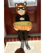 Halloween paper mache costume girl holds candy threat dish style of Susan crane - $200.00