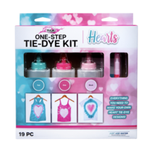 Tulip One-Step Tie-Dye Kit, Hearts, (Teal, Pink and Blush), 19 Pieces - £14.11 GBP