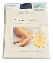 Nice Touch Lycra Sheer Leg Sandalfoot Regular Panty Color Navy Size D Vi... - $6.00