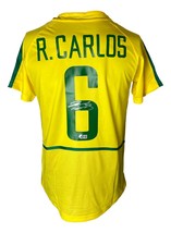 Roberto Carlos Signed Brazil Yellow Nike Medium Soccer Jersey BAS - £224.90 GBP