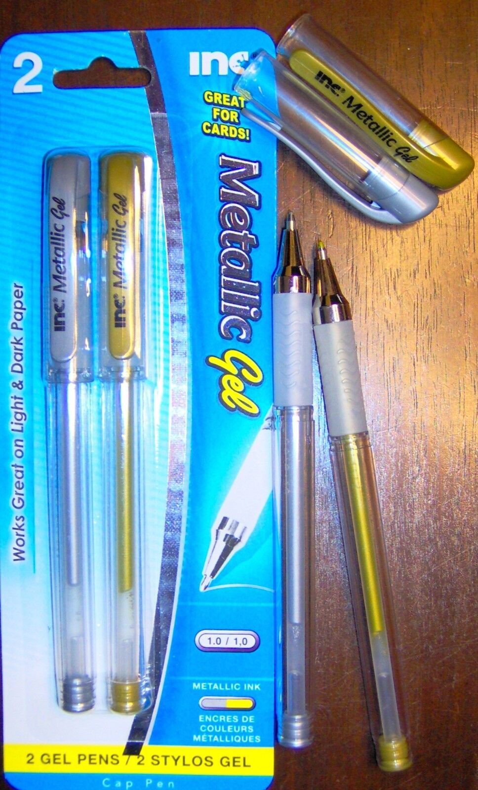GOLD &amp; SILVER Metallic Ink GEL PENS smooth gel pen 1.0mm extra fine Poin... - $16.31