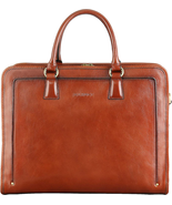 Full Grain Italian Leather Briefcase for Women. Brown - £215.57 GBP
