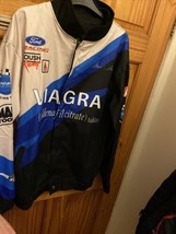 Ford light jacket nascar racing casual car Size UK Large Collared Sponsors  - $44.68