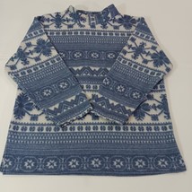 Pebble Court Men's White & Blue 3/4 Sleeve Pullover Sweatshirt Size Medium image 8