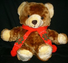 20&quot; Vintage 1986 Commonwealth Christmas Teddy Bear Stuffed Animal Plush Toy Big - £37.07 GBP